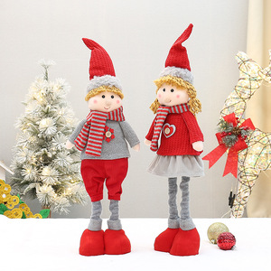 Poupées en tissu de Noël 59 cm, jouets en peluche extensibles pour enfants, décoration de fêtes - Product Image 1
