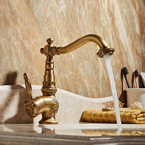 Rubinetto in Ottone Stile Retrò Europeo con Valvola in Ceramica, Design Moderno, Montaggio su Piano, Monocomando per Lavabo <span class=keywords><strong>Bagno</strong></span> - Product Image 3