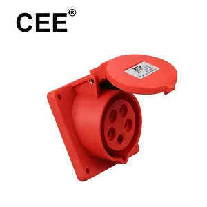 CEE mobile round pin industrial female plug socket 380v 32a