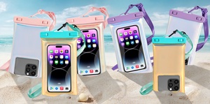 Yuanfeng PVC Chất Liệu Không Thấm Nước Điện Thoại Di Động Túi Túi Với Long Lanh Và Hiệu ứng óng ánh Nổi Di Động Không Thấm Nước Pouch - Product Image 4