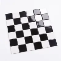 Vendita calda mosaico quadrato in ceramica piastrelle in ceramica bianca e nera per piscina