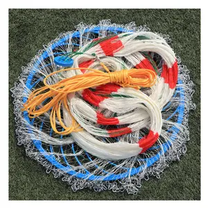 Hot Selling Dalima Line Nylon Monofilament Lines Fly Hand Cast Net Throw Catch Drawstring Casting Fishing Net