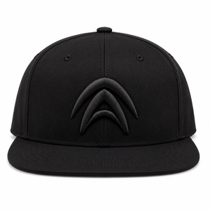 Casquette Snapback Unisexe Sportive Ajustable en Toile Noire 100% Polyester Résistante à l'Eau avec Broderie Gonflée Gothique – Fournisseur d'Usine - Product Image 1