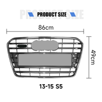 Grille avant multifonctionnelle grise pour Audi A5 2013-2015, compatible avec Audi A5 8.5 S5 2013-2015