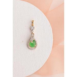 Luxueux classique alliage Zircon Solitaire pendentif fiançailles bijoux de mariage vente chaude or et or Rose femmes plaqué rhodium - Product Image 1