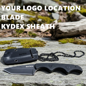 Funda Protectora de Kydex con Logotipo Personalizado PN-6025, Cuchillo de 5 Pulgadas con Agarre Superior, Cuchillo de Cuello de <span class=keywords><strong>Asalto</strong></span> Stealth con Forma de Tanto para Caza, Supervivencia y Campamento - Product Image 6