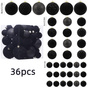 Velvet Flocked <b>Plastic</b> Christmas Baubles Soft Flocking Hanging Ornaments For Xmas Tree <b>Window</b> Home Holiday Decor Wholesale - Product Image 2