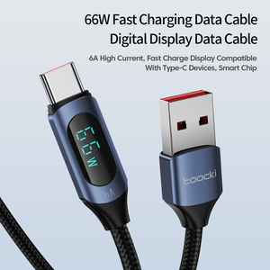 Toocki Offres Spéciales 66W câble de charge rapide 6A affichage numérique à courant élevé puce intelligente intégrée pour <span class=keywords><strong>Huawei</strong></span>/<span class=keywords><strong>Honor</strong></span> charge quotidienne - Product Image 2