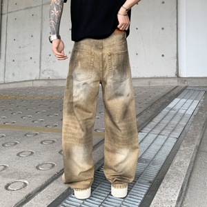 กางเกงยีนส์ทรงขาบานสไตล์วินเทจสำหรับผู้ชาย ลุคยีนส์ขาดๆ ลุคเท่ๆ ราคาถูกจากจีน ยี่ห้อ Rock Rivals - Product Image 4