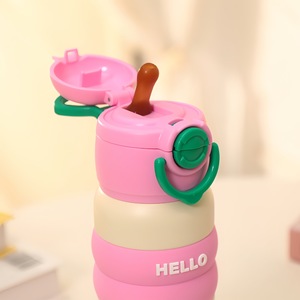 กระติกน้ำสุญญากาศสแตนเลส Hello Bala ขนาด 500 มล. แบบสองชั้นเก็บความร้อน-เย็น ลายการ์ตูนสำหรับเด็ก พกพาสะดวก - Product Image 2