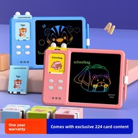 Tablette d'écriture en plastique pour l'apprentissage précoce et jouet parlant, kit éducatif de démarrage pour enfants de 3 ans et plus, avec insertion de cartes