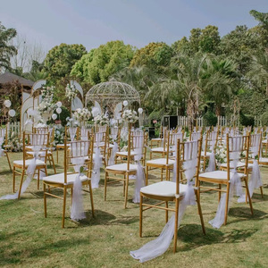 Chaises Chiavari en acier métallique <span class=keywords><strong>de</strong></span> haute qualité, empilables, peu coûteuses, pour banquets, hôtels, salles à manger, mariages, fêtes, vente en gros - Product Image 3
