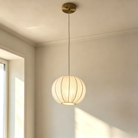 Lampe suspendue minimaliste en tissu blanc, luminaire suspendu en fer doré pour chambre à coucher, salle à manger, îlot de cuisine, chevet