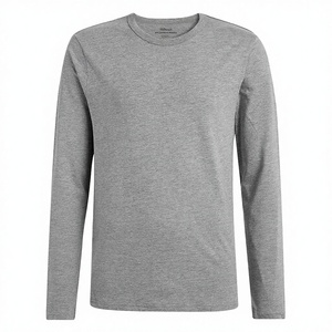 เสื้อยืดออกกำลังกายแขนยาวทรงสลิมฟิต ผ้าเจอร์ซีย์ผสมคอตตอนและสแปนเด็กซ์ เนื้อนุ่ม ระบายอากาศดี น้ำหนัก 180 กรัม จากโรงงาน OEM ขายส่ง - Product Image 2