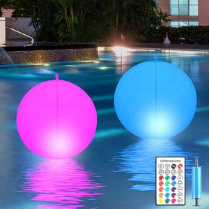 Inflatable LED Glowing Ball 40cm Water Toy With Remote Control Pool Light - Product Image 1