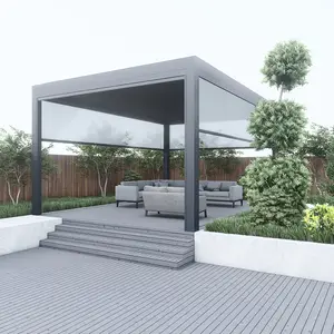 Nhà prefab nhà vườn tòa nhà 3x3m 4x3M 4x4m 6x3M 6x4m hiện đại ngoài trời nhôm Louvre mái pergola pergole pergula