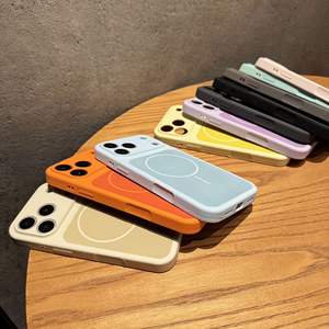 Coque en silicone bicolore compatible avec iPhone 17 Pro Max, 16 Pro Max, simple 15 Pro Max, coque de protection antichoc 17 - Product Image 5