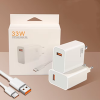 Chargeur Super Rapide QC4.0 Portable en Gros Prise US EU 33W 67W 120W Avec Câble USB Type C 6A pour Téléphones Portables Xiaomi