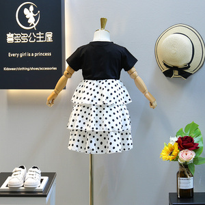 Nuevo Vestido de Fiesta Moderno para Niñas, Estilo Princesa, con Tutú de Puntos, Color Negro, con Detalles de Satén, Ideal para Fotos de Verano - Product Image 3