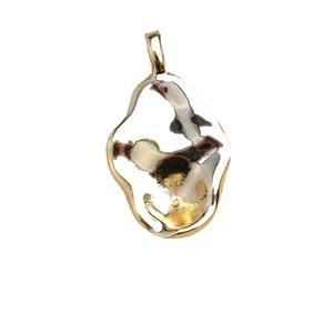 Componentes de Joyería de Plata S925, Colgante Barroco, Soporte Hueco para Perla Alienígena, Placa Ligera de 8-10 mm, Cóncavo Convexo - Product Image 5