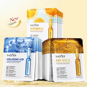 OEM SADOER usine prix de gros vitamine c or 24k acide hyaluronique blanchissant anti-âge rides beauté soins de la peau masque facial