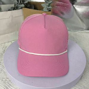 Gorra de Golf Azul Marino Bordada, Gorra Deportiva de 5 Paneles con Visera Curva y Cuerda, Gorra de Béisbol de Tela Impermeable - Product Image 1