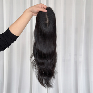 Topper de Cabello Natural de Color Natural 6.5*7" con Base de Seda Tejida, Topper de Cabello Humano Real Premium para Cabello Fino y con Pérdida de Volumen - Product Image 5