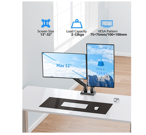 Supporto per <span class=keywords><strong>Monitor</strong></span> <span class=keywords><strong>PC</strong></span> con <span class=keywords><strong>Braccio</strong></span> per Due Schermi LCD da 32 Pollici, Economico e Personalizzabile - Product Image 2