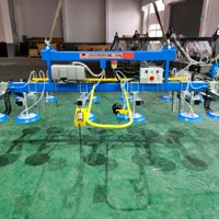 Lève-chargeur à vide pour plaques d'acier 2500 kg, type télescopique, pour plaques de 6 m et 20 mm d'épaisseur