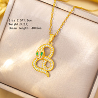 Juego de Joyería de Serpiente de Cobre Chapado en Oro de 18K de Lujo, Collar, Anillo, Brazalete y Aretes con Incrustaciones de Zirconia, Accesorios Únicos para Mujer