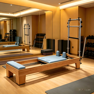 PL010FHA <span class=keywords><strong>Cama</strong></span> <span class=keywords><strong>de</strong></span> <span class=keywords><strong>Pilates</strong></span> <span class=keywords><strong>de</strong></span> Madera con Riel Completo y Torre Superior, Equipo <span class=keywords><strong>de</strong></span> Fitness Usado para Estudio <span class=keywords><strong>de</strong></span> <span class=keywords><strong>Pilates</strong></span> y Yoga, Torre <span class=keywords><strong>de</strong></span> <span class=keywords><strong>Pilates</strong></span> para Ejercicios <span class=keywords><strong>de</strong></span> Core - Product Image 1