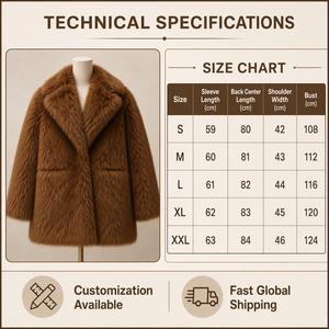 Abrigo largo de piel sintética de tejido fino para <span class=keywords><strong>mujer</strong></span>, cálido, elegante, vintage, ajustado, de invierno, grueso, con solapa y <span class=keywords><strong>cuello</strong></span> <span class=keywords><strong>Mao</strong></span>, de lujo ligero. - Product Image 4