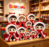 Peluche personnagre douce et festive pour cadeau de Noël, peluche personnagre sur mesure