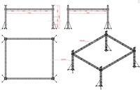 Sistema de Elevación de Truss de Aluminio de 400*400MM de Alta Capacidad de Carga para Decoración de Bodas al Aire Libre, Exhibiciones, Cenas y Banquetes