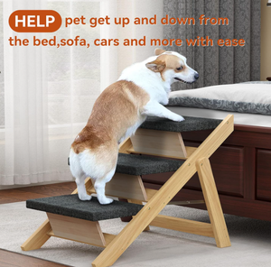 Reptilien-Treppe, rechteckige Form, umweltfreundliches MDF-Material, langlebig, tragbar, für hohe Betten, Sofas, Couches - Product Image 2