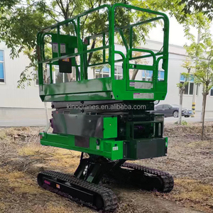 Elevador de tijera con orugas de dos niveles eléctrico personalizado para terreno áspero a la venta - Product Image 4