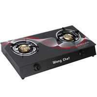 Table de cuisine à deux brûleurs Cuisinière domestique en acier inoxydable Cuisinière à gaz GPL