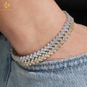 Pulsera Clásica de Moissanita con Cadena Tipo Tenis, Regalo, Plata 925, Baño de Oro 18K, Corte Brillante Redondo, Engaste de Garras, Joyería para Mujer - Product Image 2
