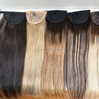 Extension de queue de cheval en cheveux naturels pour femmes européennes et américaines, longue et droite, en soie, à enrouler, qualité salon