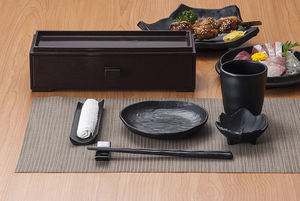 A5 멜라민 블랙 무광 스톤 질감 작은 그릇 레스토랑 애피타이저 서빙 볼 220ml 밥 국수 된장용 그릇 - Product Image 5