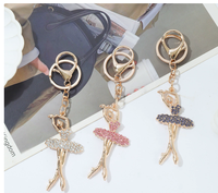 Porte-clés en cristal sur mesure, cadeau pour professeur de ballet, danseur, porte-clés ballerine en cristal, cadeau d'encouragement pour les filles