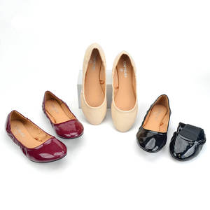 Scarpe da donna estive in pelle verniciata da donna scarpe da ballo con suola morbida scarpe basse da donna con bocca bassa da donna - Product Image 1