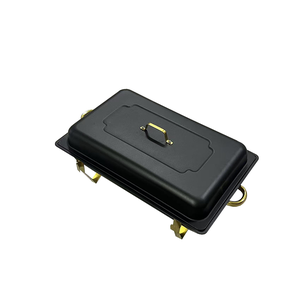 Portatile di lusso 9L Set di scalpellini da Buffet in oro nero pieghevole in acciaio inox stufa per contenitori per cibo da Picnic all'aperto - Product Image 2