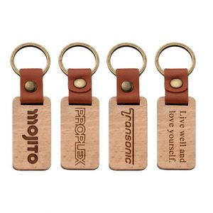 Porte-clés en bois personnalisables - Supports vierges à graver en gros pour loisirs créatifs, fournitures de porte-clés et étiquettes non finis - Product Image 4