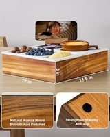 Plateau de service en bois d'acacia de qualité supérieure avec revêtement en silicone non toxique pour le comptoir du bar et la décoration du salon