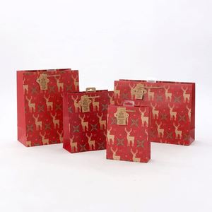 Christmas Paper <b>Bag</b> <b>Craft</b> Lovely Home Mini Tag Included High Tear Resistance Load Capacity Lightweight Shopping Paper <b>Bag</b> - Product Image 2