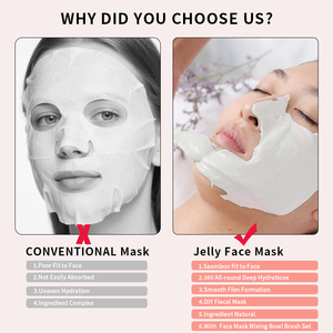 Masque facial en poudre de collagène, <span class=keywords><strong>gel</strong></span>ée cristalline douce, masque facial en poudre, soin hydratant et lissant, spa organique coréen - Product Image 2