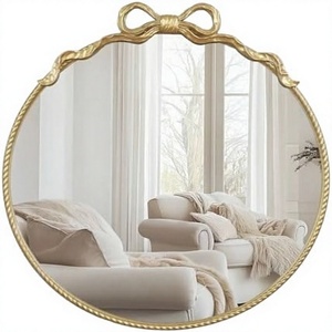 Miroir mural Art Déco artisanal en laiton rond, 4 mm d'épaisseur, décoration de salle de bain M.F. EXPORTATIONS INTERNATIONALES MF-AB-4 - Product Image 1