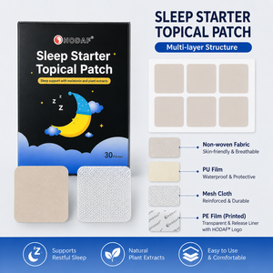 Transdermales Melatonin-Baldrian-Pflaster 8-12H, nicht gewebtes Schlafhilfepflaster für erholsamen Nachtschlaf und übernächtliches Wohlbefinden - Product Image 3