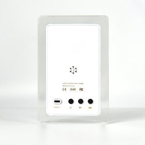 Digit Gif Digital Photo Frame Acrylic Electronic Digital Smart Photo Frame White Wholesale Clear Crystal OEM IPS Screen Ce Rohs - Product Image 3